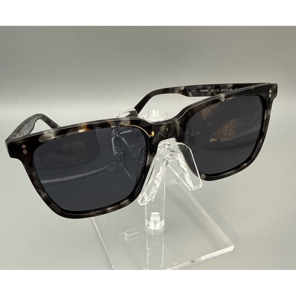 Carfia Authentic CA5354 Polarized Sunglasses Black Tortoise Frame Black Lenses